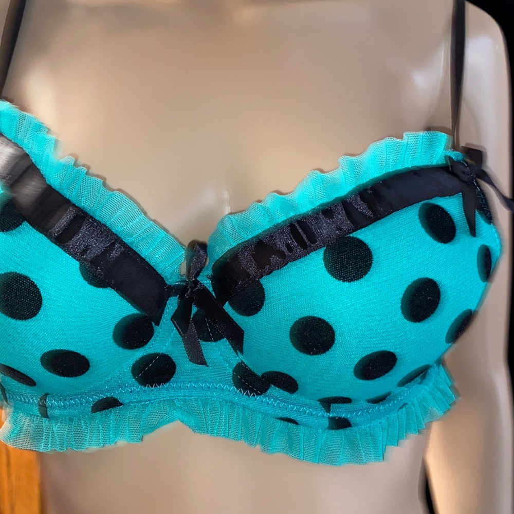 Nature intimates poke dot Teal green36B